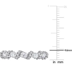 Oval Moissanite Stacking Ring In Sterling Silver (1 1/4 Ct. Tw.)