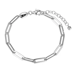 Paperclip Chain Bracelet In Sterling Silver, 8"