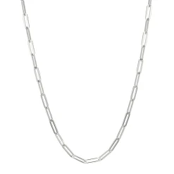 Paperclip Chain Necklace In Sterling Silver, 4.5Mm, 18"