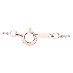 Paperclip Pendant Necklace With Diamonds In 10K Rose Gold (1/5 Ct. Tw.)