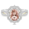 Paulette Morganite & Diamond Engagement Ring In 14K White Gold (1/2 Ct. Tw.)