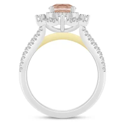 Paulette Morganite & Diamond Engagement Ring In 14K White Gold (1/2 Ct. Tw.)