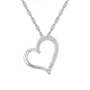 Pave Diamond Heart Pendant In 10K White Gold (1/3 Ct. Tw.)