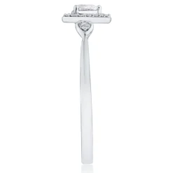 Pear Shaped Diamond Promise Ring In 10K White Gold (1/7 Ct. Tw.)