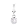 Pearl Birthstone Charm In Sterling Silver