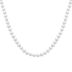 Pearl Necklace With Vermeil Closure