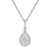 Pear-Shaped Diamond Cluster Pendant In 10K White Gold (1/4 Ct. Tw.)