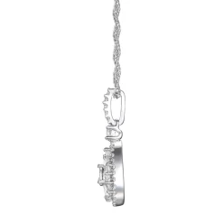 Pear-Shaped Diamond Cluster Pendant In 10K White Gold (1/4 Ct. Tw.)