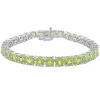 Peridot Bracelet In Sterling Silver