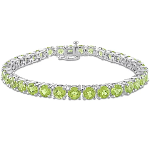 Peridot Bracelet In Sterling Silver