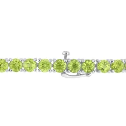 Peridot Bracelet In Sterling Silver