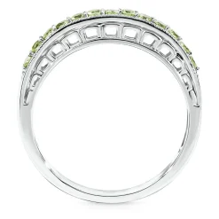 Peridot Stack Ring In Sterling Silver