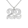 Personalized Number Pendant In Sterling Silver