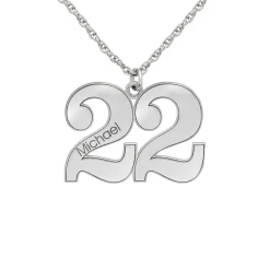 Personalized Number Pendant In Sterling Silver