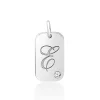 Personalized Tag With Diamond Accent In 10K White Gold