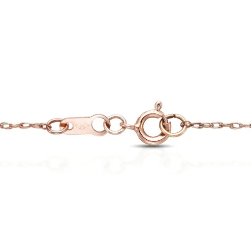 Pink Freshwater Cultured Pearl Tincup Necklace In 14K Rose Gold