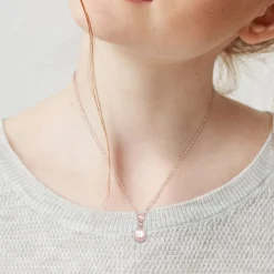 Pink Pearl Pendant With Morganite And Diamond Accent In 10K Rose Gold