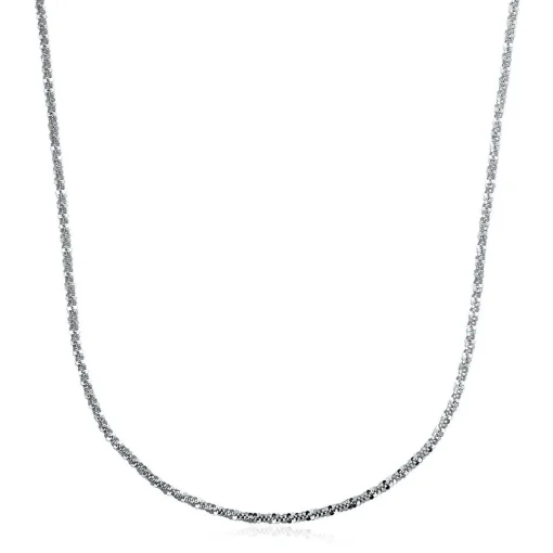 Polished Criss Cross Chain In , 18"