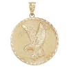 Polished Eagle Medallion In 14K Yellow Gold