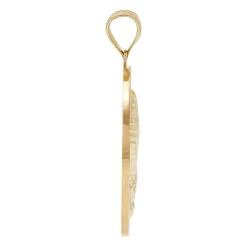 Polished Eagle Medallion In 14K Yellow Gold