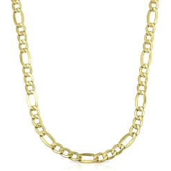 Polished Figaro Chain In 14K Yellow Gold, 22"