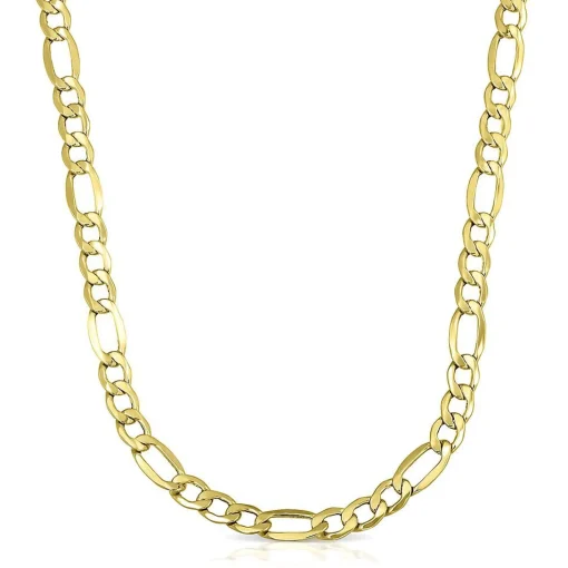 Polished Figaro Chain In 14K Yellow Gold, 22"