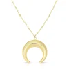 Polished Horn Necklace In 14K Yellow Gold