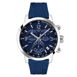 Prc 200 Chronograph Men's Watch In Stainless Steel & Blue Rubber, 43Mm