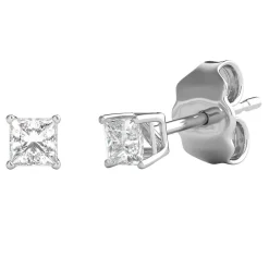 Prima Diamond 4-Prong Stud Earrings In 14K Gold