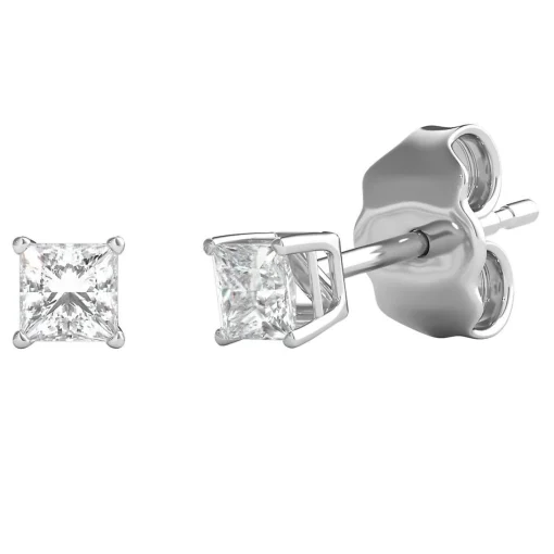 Prima Diamond 4-Prong Stud Earrings In 14K Gold