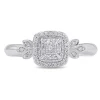 Princess-Cut Diamond Halo Promise Ring In Sterling Silver (1/6 Ct. Tw.)
