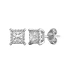 Princess-Cut Diamond Illusion Stud Earrings In (1/2 Ct. Tw.)