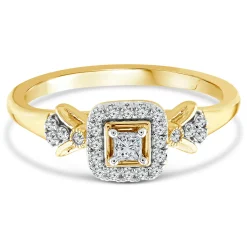 Princess-Cut Diamond Promise Ring In 10K Yellow Gold (1/4 Ct. Tw.)