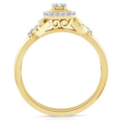 Princess-Cut Diamond Promise Ring In 10K Yellow Gold (1/4 Ct. Tw.)