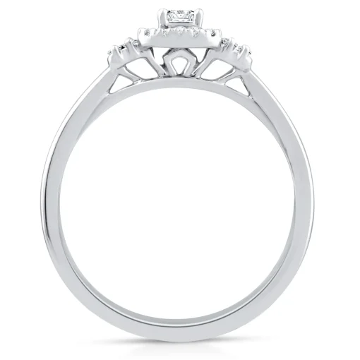 Princess-Cut Diamond Promise Ring In 10K White Gold (1/5 Ct. Tw.)