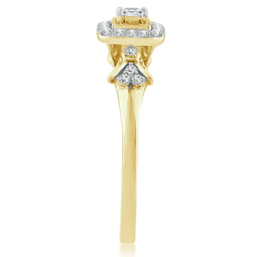 Princess-Cut Diamond Promise Ring In 10K Yellow Gold (1/4 Ct. Tw.)