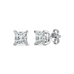Princess-Cut Diamond Stud Earrings In 14K Gold (1/3 Ct. Tw.)