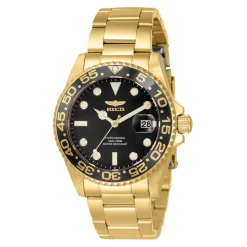 Pro Diver Black Women's Watch In Gold-Tone Ion-Plated Stainless Steel