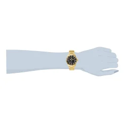 Pro Diver Black Women's Watch In Gold-Tone Ion-Plated Stainless Steel
