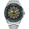 Promaster Skyhawk A-T Blue Angels Men's Watch In Stainless Steel