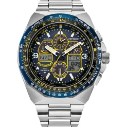 Promaster Skyhawk A-T Blue Angels Men's Watch In Stainless Steel