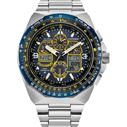 Promaster Skyhawk A-T Blue Angels Men's Watch In Stainless Steel