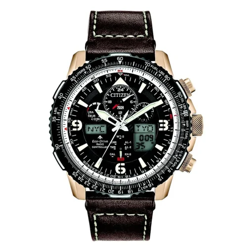 Promaster Skyhawk A-T Chronograph Men's Watch In Rose Gold-Tone Ion-Plated Stainless Steel
