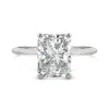 Radiant-Cut Moissanite Ring With Knife-Edge Band In Platinum (2 3/4Ct.)