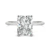 Radiant-Cut Moissanite Ring With Knife-Edge Band In 14K White Gold (2 Ct.)