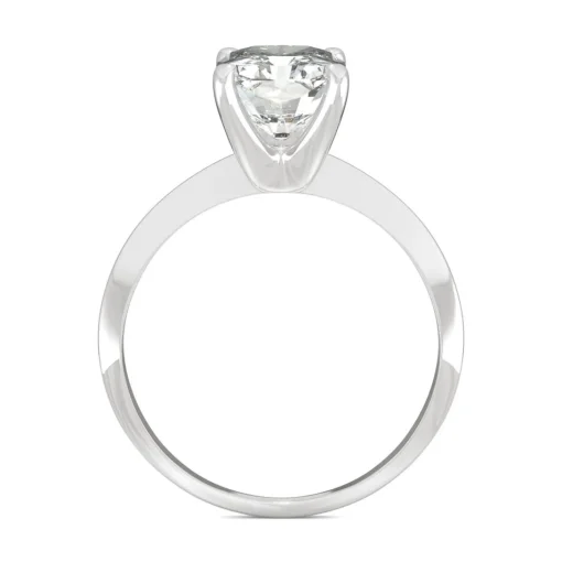 Radiant-Cut Moissanite Ring With Knife-Edge Band In 14K White Gold (2 Ct.)