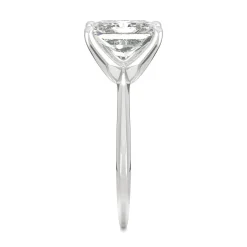 Radiant-Cut Moissanite Ring With Knife-Edge Band In Platinum (2 3/4Ct.)