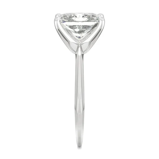 Radiant-Cut Moissanite Ring With Knife-Edge Band In Platinum (2 3/4Ct.)