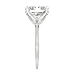 Radiant-Cut Moissanite Ring With Knife-Edge Band In 14K White Gold (2 Ct.)