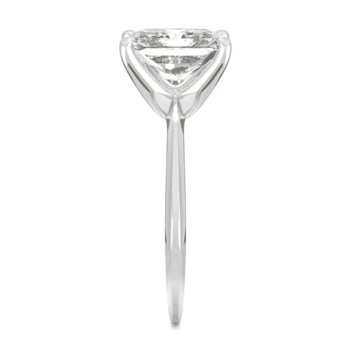 Radiant-Cut Moissanite Ring With Knife-Edge Band In 14K White Gold (2 Ct.)